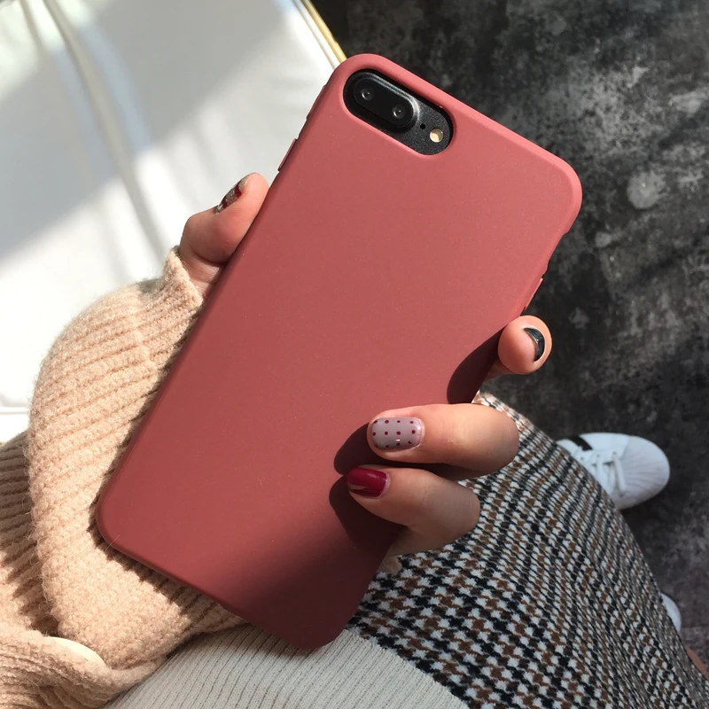 Hot Skin Soft Silicone Case For iPhone XS Max 6 6S Plus Army Green Wine Red Cover 7 8 XR X 8Plus iPhone7 |