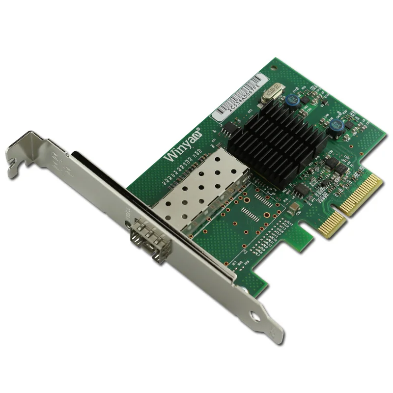 Winyao WY576F1 SFP PCI Express 2 0x4 Fiber Gigabit Ethernet сетевой адаптер (NIC) PRO/1000 82576 E1G42EF 1000M lan|ethernet network