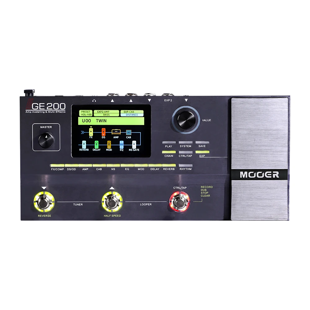 MOOER GE200 Amp моделирование и Мульти педаль эффектов 55 моделей усилителя 26 кабин