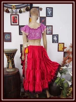 lace belly dance lotus ieaf sleeve top 9dz15