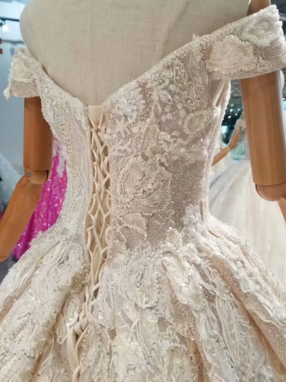 H&S BRIDAL 2020 Wedding dress Off the Shoulder Appliques beading brde dresses Sposa Novia wedding Gowns trouwjurk