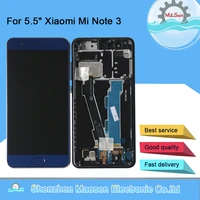 5 5 original msen for xiaomi mi note 3 lcd display screentouch screen digitizer with fingerprint with frame mi note 3tools