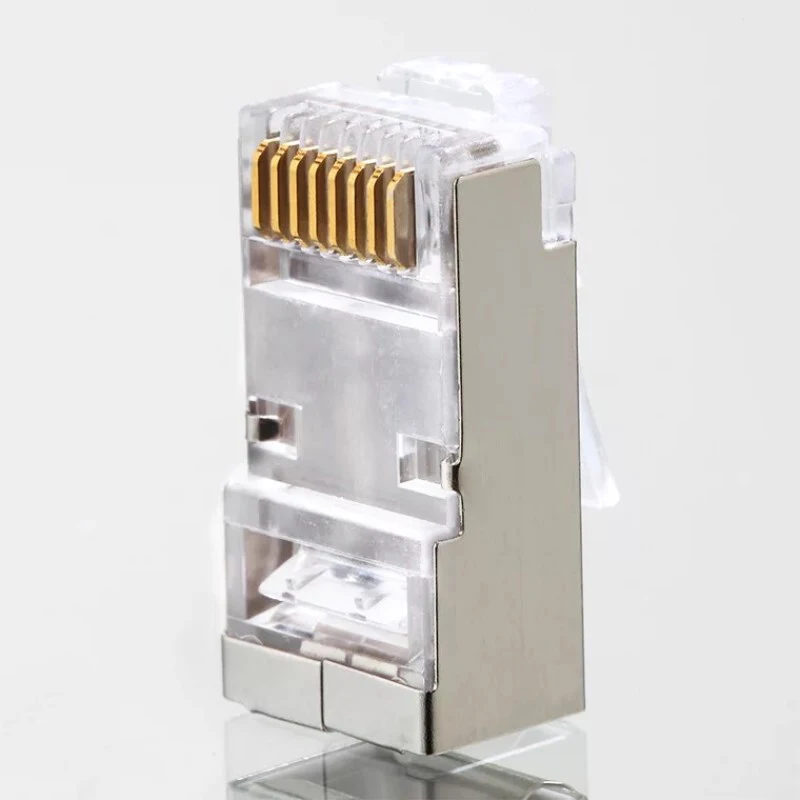 RJ45 разъем Cat6 Экранированный 8P8C Позолоченные Ethernet Кабельные вилки с нагрузочной