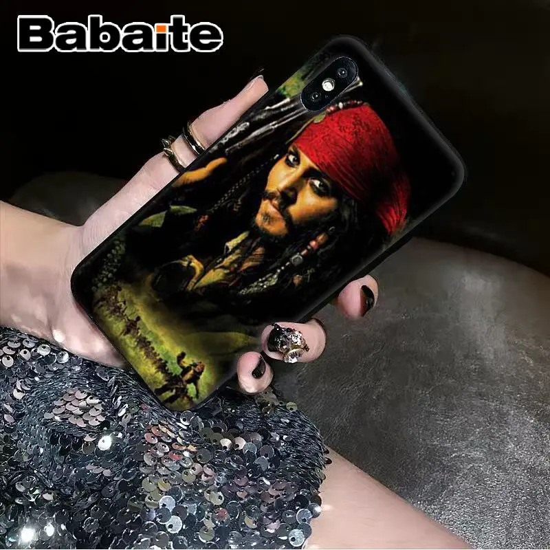Черный чехол из ТПУ для телефона Babaite Pirates of the Caribbean Apple iPhone 8 7 6 6S Plus X XS MAX 5 5S SE XR |