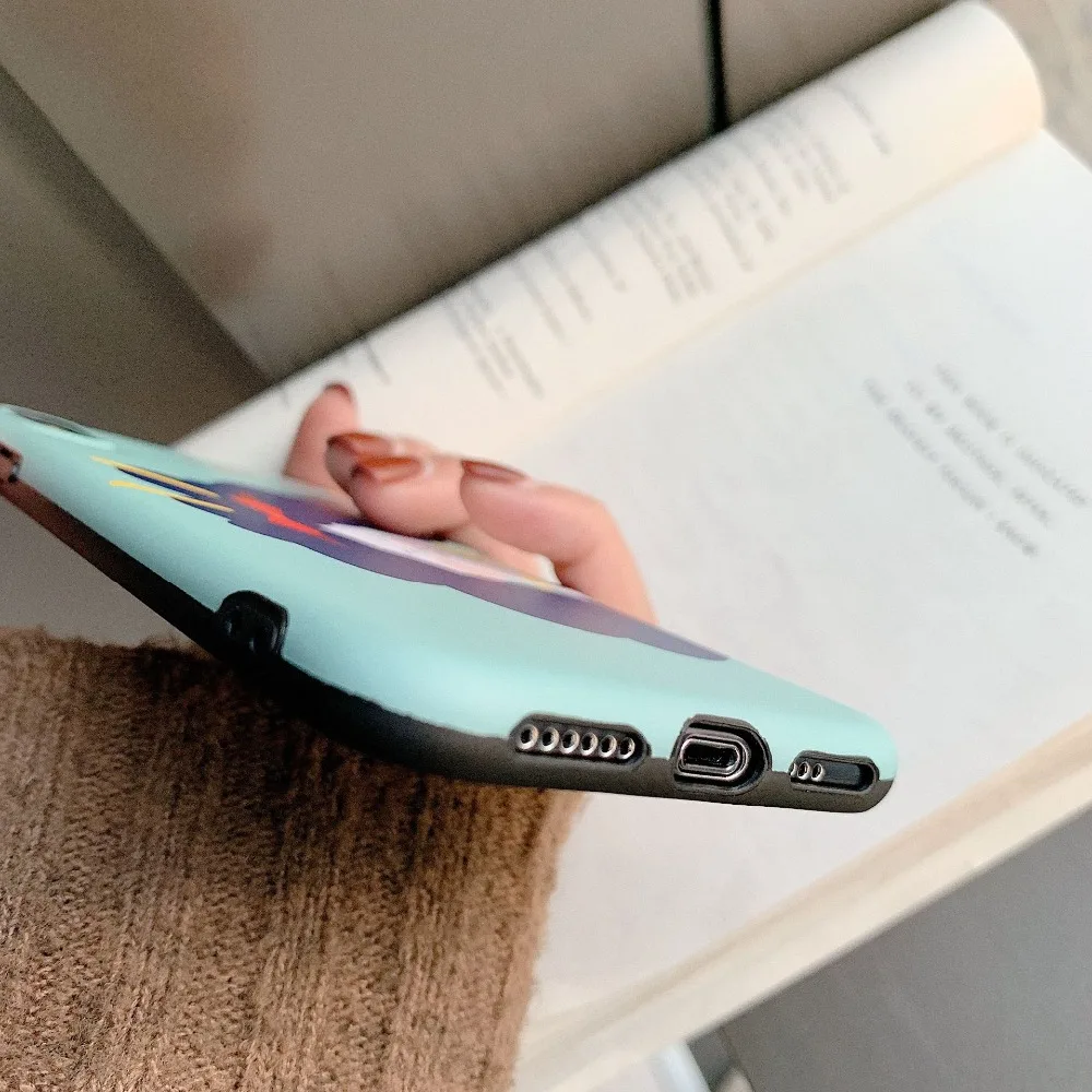 Cute Girl Love Art Painting IMD Soft Silicone Case for iPhone X cover XR 10 XS Max 7 Plus 8 6 6S Luxury blue I am cool Poor |