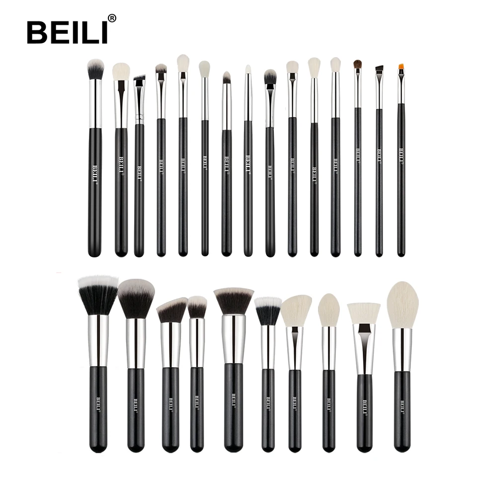 Бейли черный полный Профессиональный 25 шт. Косметика Кисть из козьего волоса