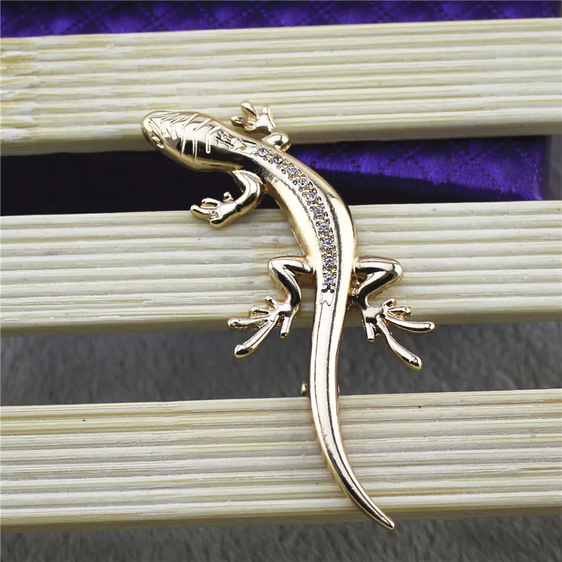 2020 новый стиль модная гальванизированная брошь из Золотого Сплава в виде ящерицы