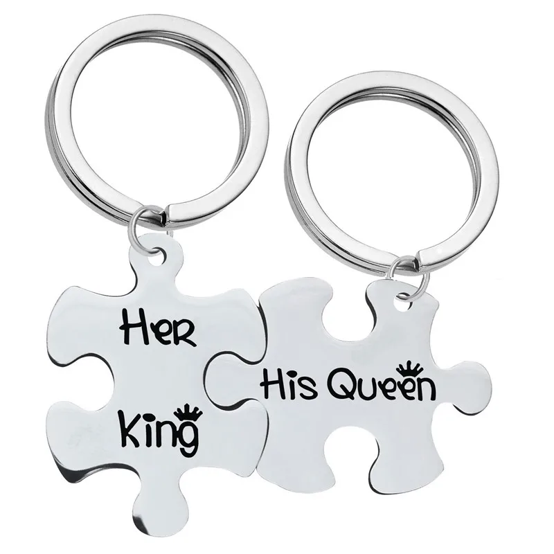 keychain 5 2 шт./компл. буквенная Головоломка "I LOVE YOU" парный брелок для влюбленных BBF брелок держатель любовь сердце лучшие друзья рождественские подарки - Цвет: keychain 5