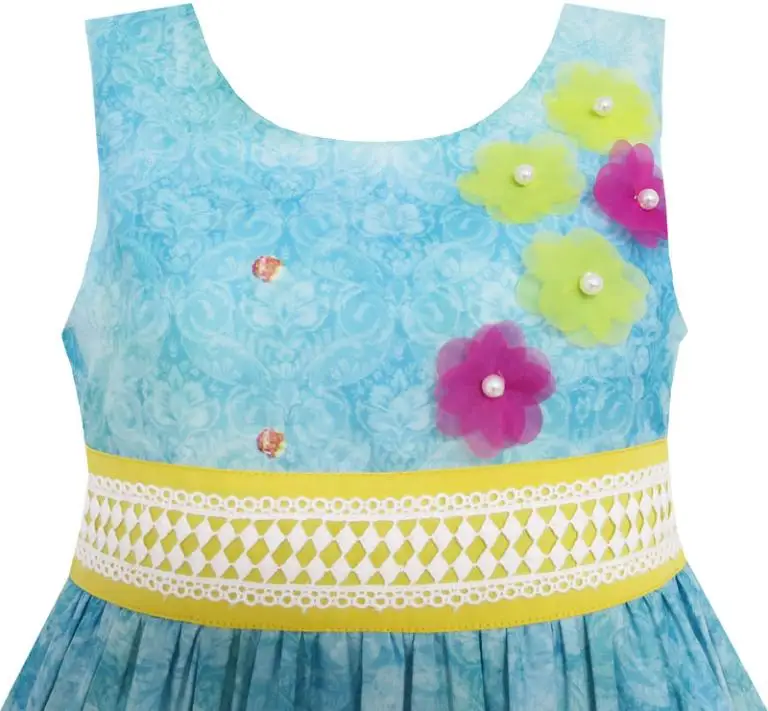 Sunny Fashion платья для девочек новогодние костюмы Цветущий Роза Сад Цветок Рукавов