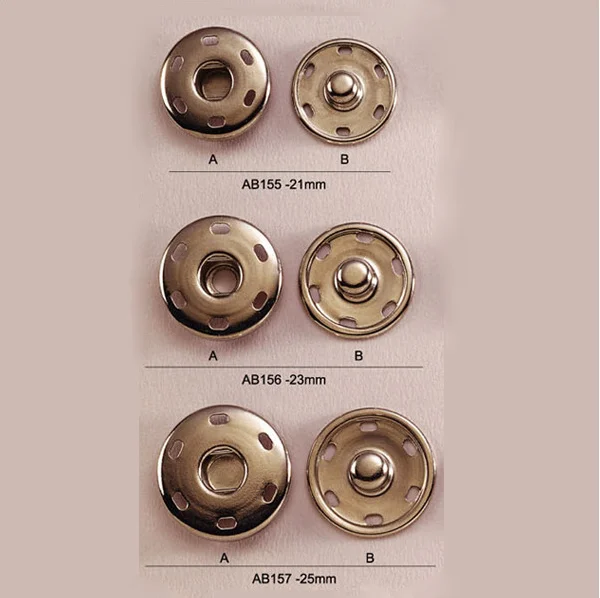 

60sets Metal snap buttons 21/23/25mm big metal brass sew on press button snap button fasteners SF-022