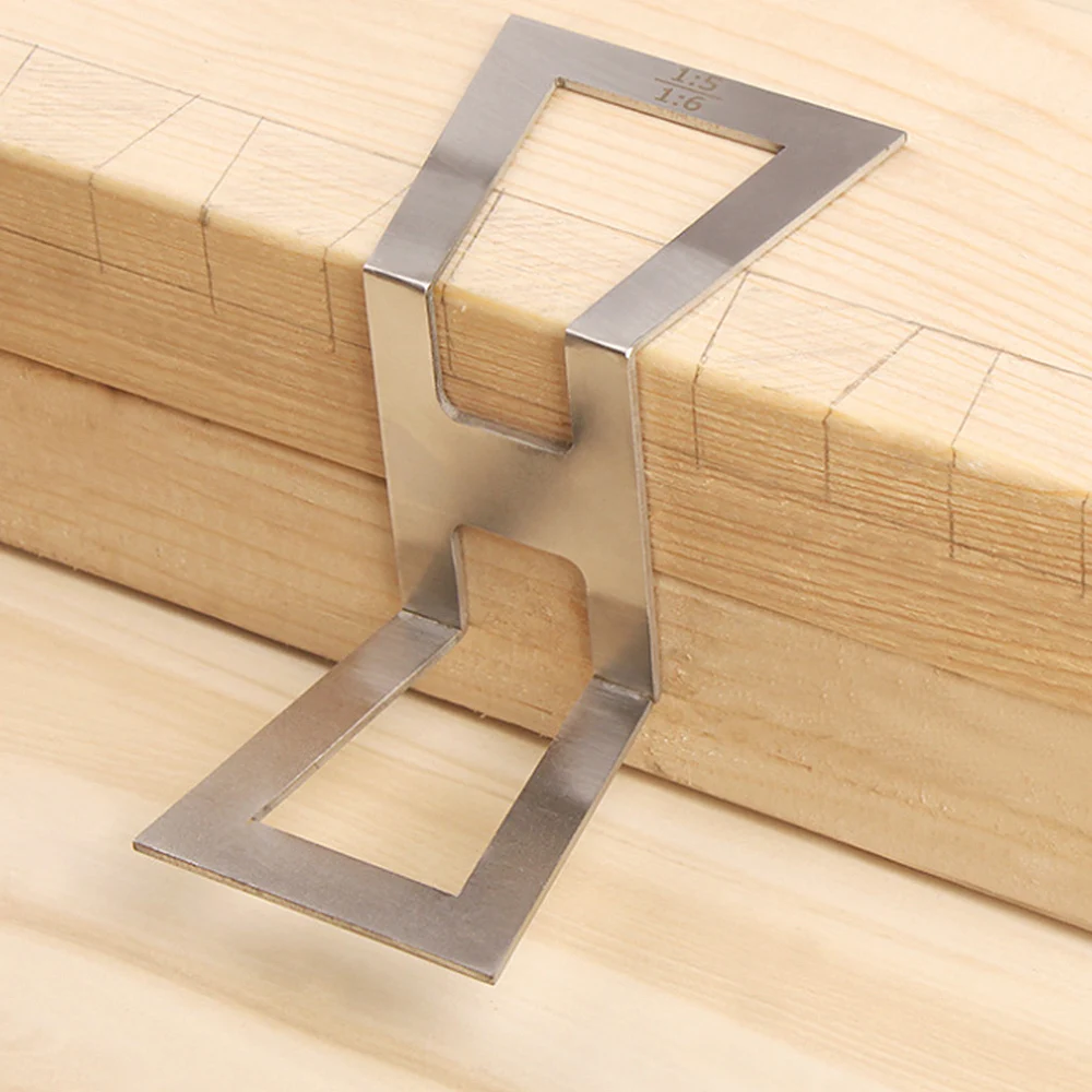 

Universal Z Type Dovetail Marker Template Stainless Steel Dovetail Gauge Size 1:5-1:6 1:7-1:8 Stainless Steel Woodworking Tool