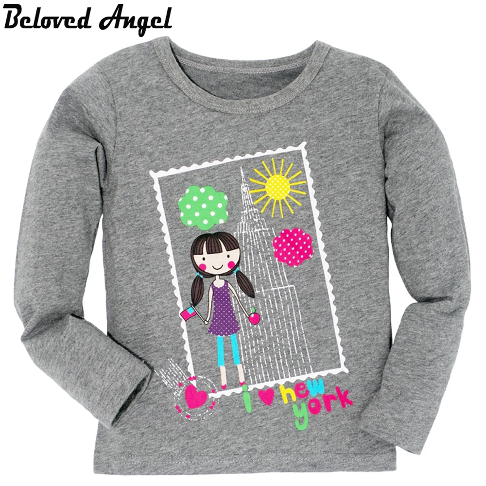 Модная брендовая детская футболка для мальчиков и девочек 2017 топы с длинным