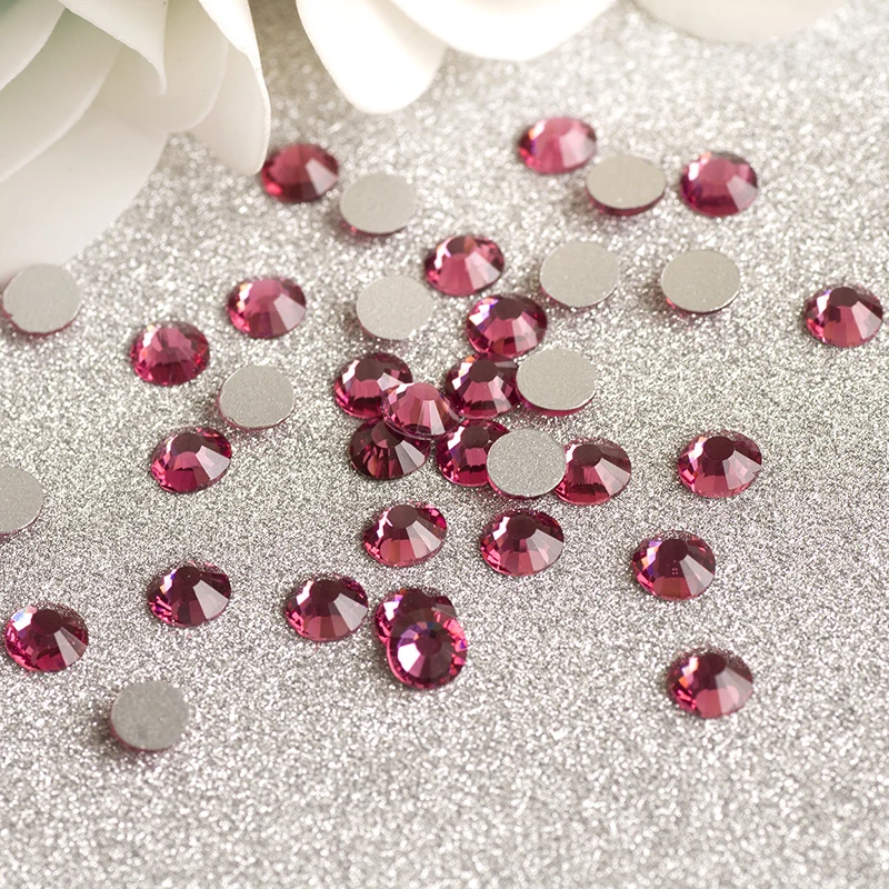YANRUO Rose Color Strass Non Hotfix Glue on Nails Crystal Rhinestones Flatback Glass for Clothing Jewelry Marking | Дом и сад