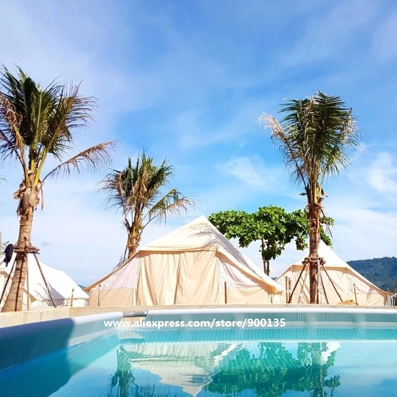 Открытый большой хлопок холст кемпинг Отдых Glamping Touareg палатка вечерние палатка для 8~ 10 человек