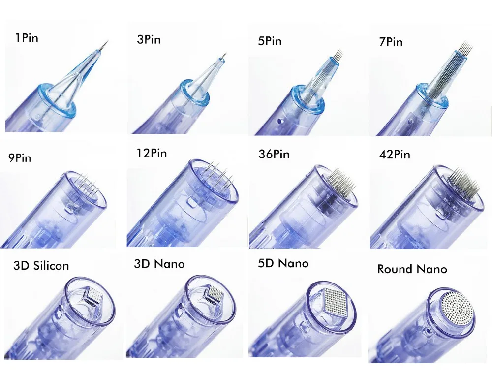 50 шт 36pin / 42pin электрические A6 иглы для дермапена штыковый картридж MYM Auto Microneedle Dr. Pen