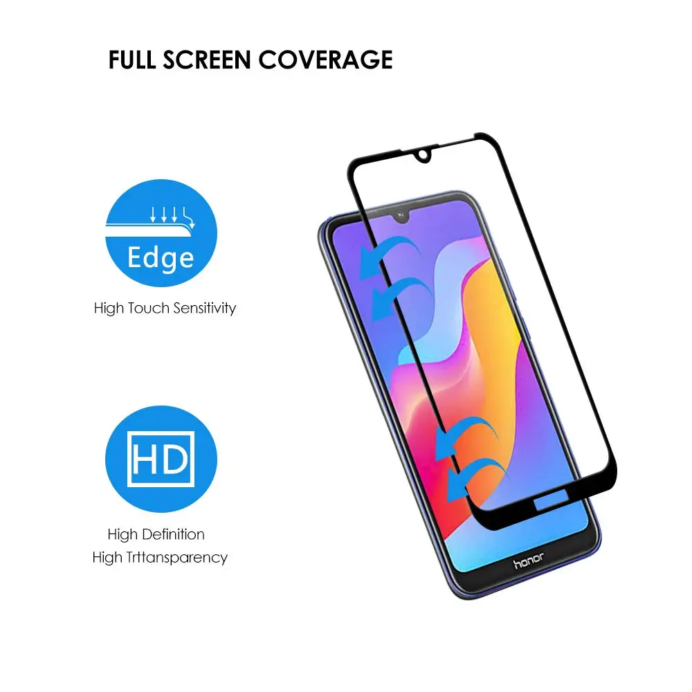 Закаленное стекло для Huawei Y5 2019 защита экрана с полным покрытием пленка AMN LX9 LX1 LX2 LX3