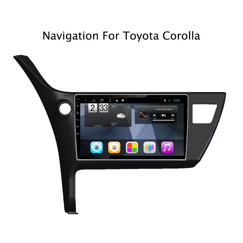 Ectwodvd Восьмиядерный Android 8 1 автомобильный DVD для Toyota Corolla 2017 2018 с gps навигацией