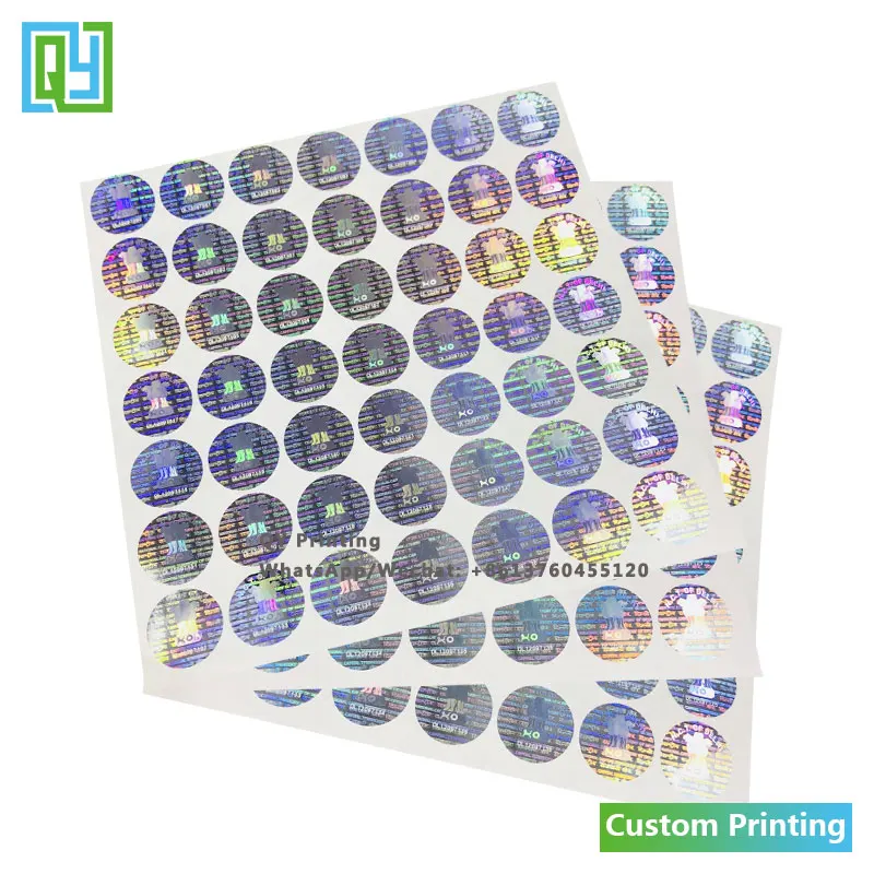 10000 шт 20x20 мм Бесплатная доставка Пользовательские 3D серебро Фольга голограммные