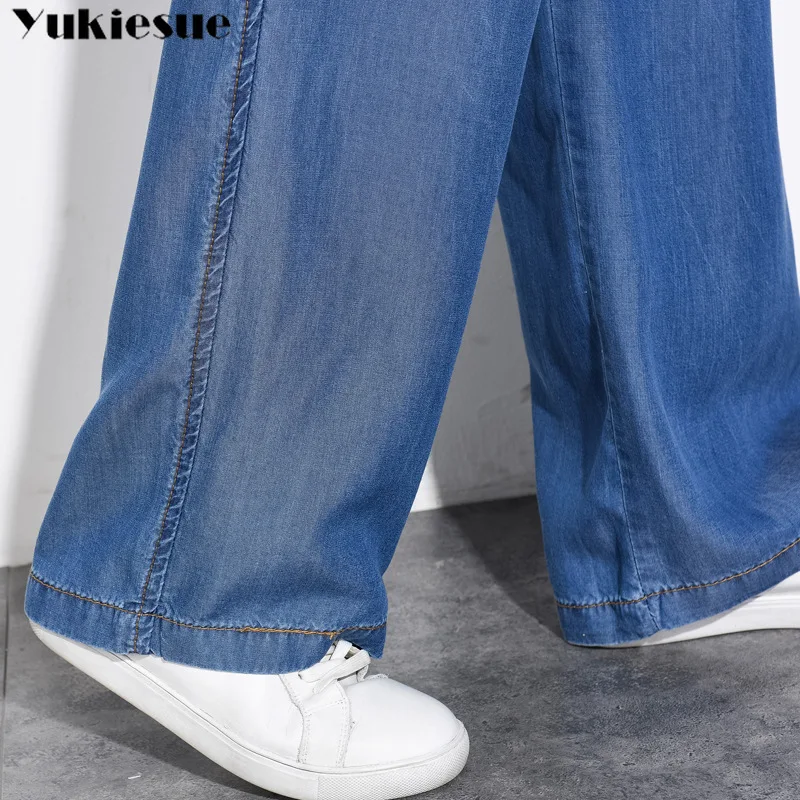 Plus size Women Straight Jeans Denim Trousers Casual Pants New Winter Women's Clothing wide leg Blue femme | Женская одежда