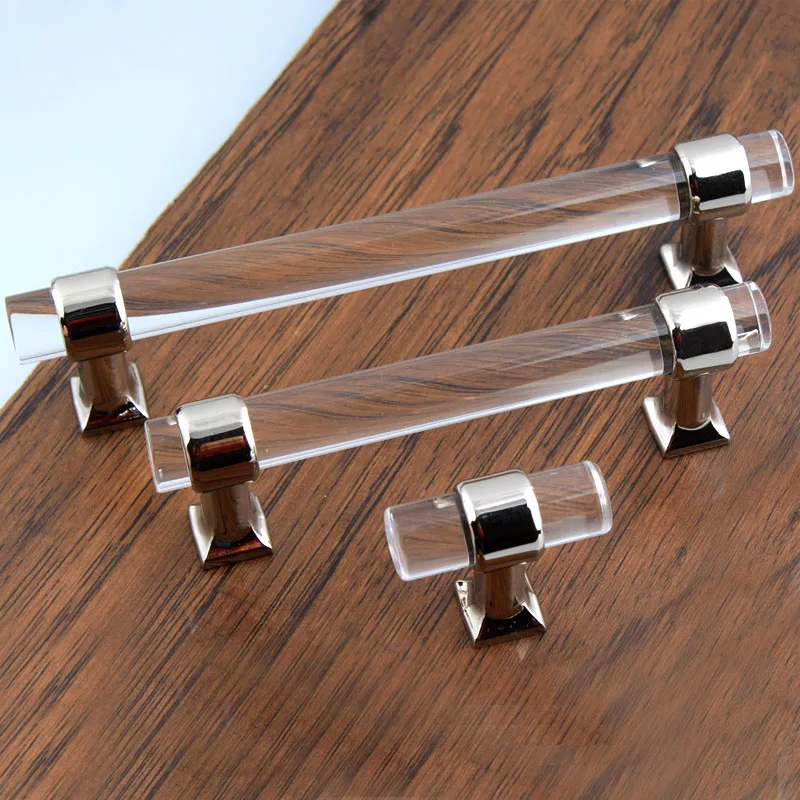 Современные Простые Модные прозрачные акриловые стержни для кухонных шкафов