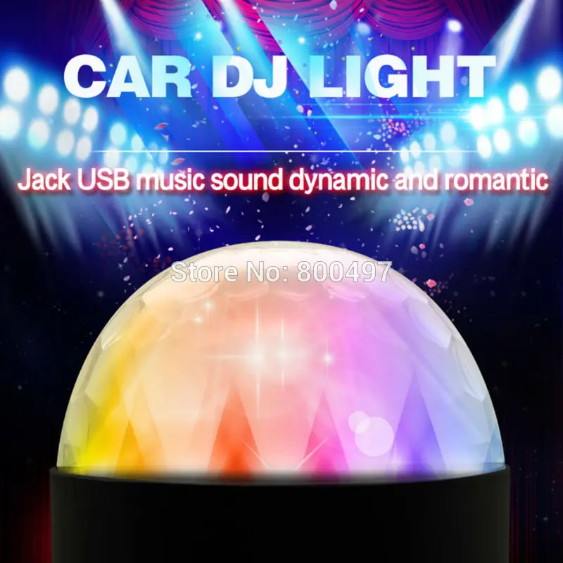 Auto Disco DJ Music LED Strobe Light Three Color Rotating Sound Rhythm Dynamic Romantic Laser Lights KTV Stage | Автомобили и