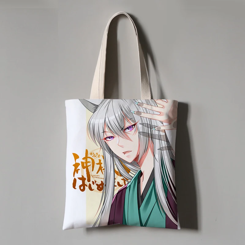 Холщовая Сумка тоут аниме Kamisama Kiss Hajimemashita для женщин мультяшная сумка через плечо