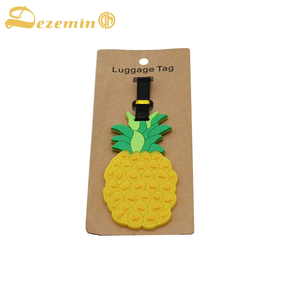 DEZEMIN фрукты Pinapple багажные бирки забавные дорожные аксессуары для чемодана идентификатор