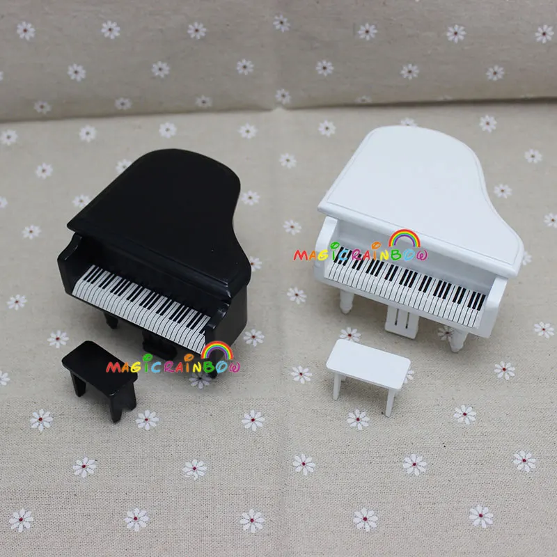 Рояль для детей Pianoforte табурет игрушка модель макеты кукольного домика 1:12 мебель