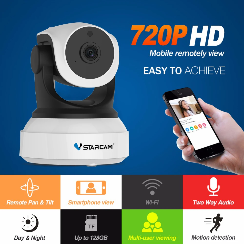 IP-камера Vstarcam 720P двусторонняя ИК ночное видение Wi-Fi | Безопасность и защита