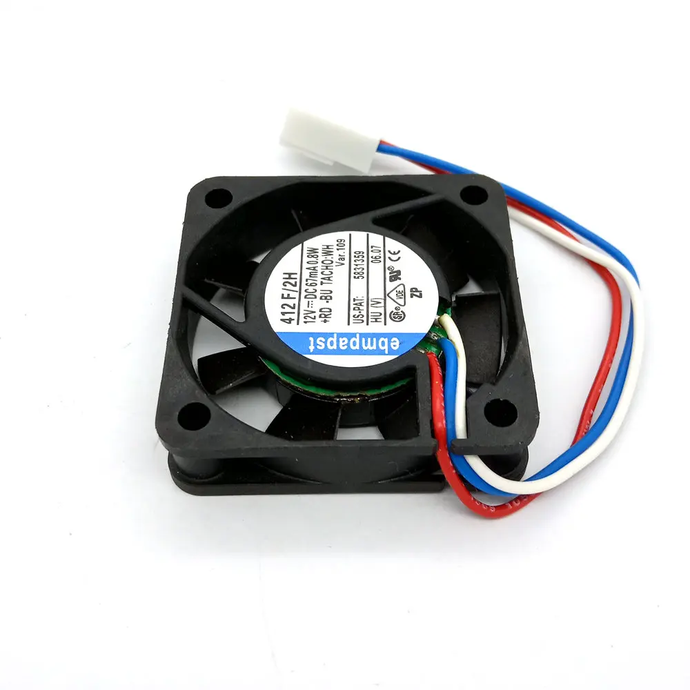 Немецкий ebmpapst 412 F/2 H 40x40x10MM DC12V 0,8 W охлаждающий вентилятор