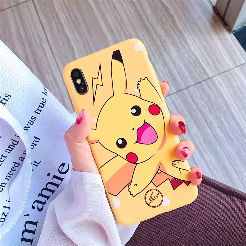 Милый мультфильм Карманный Монстры Покемон Пикачу Телефон чехол для iPhone 8 7 6 6s Plus X