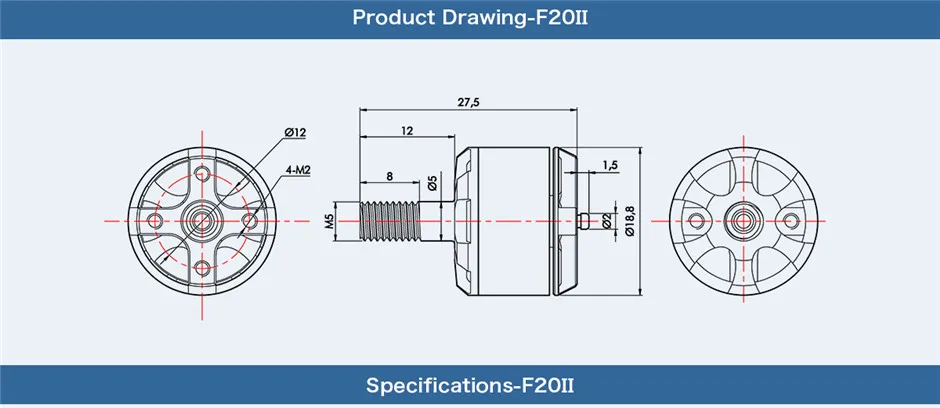 T-MOTOR F20II бесщеточный мотор, подходит на возраст от 3 дюймов до 4 дюймов пропеллер 3S 4S литиевая батарея 130 мм FPV каркасный комплект
