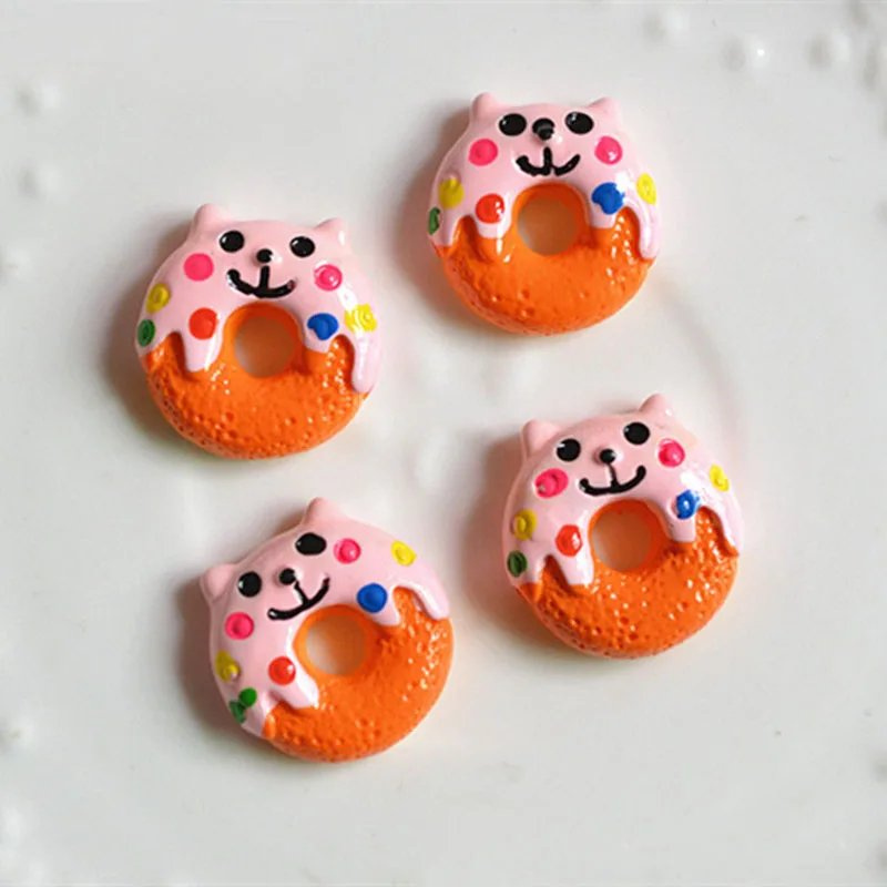 7 шт. клейкие аксессуары для изготовления бусин в форме мишки Пончика слизи с мешочком на шнурке поделок