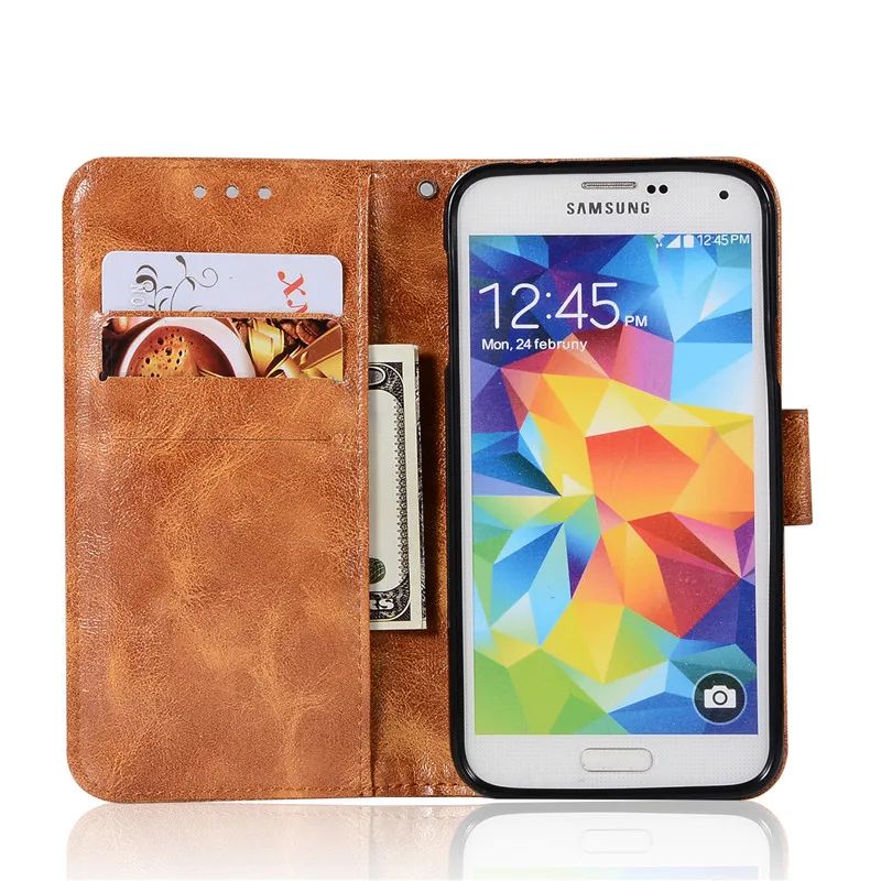 Для Samsung Galaxy S5 Neo Чехол бумажник чехол для телефона из искусственной кожи G903F G903 SM