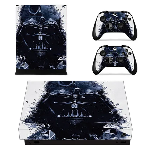YSX1X0708 Звездные войны Дарт Вейдер Кожа Наклейка для microsoft Xbox One X консоль и 2 контроллера для Xbox One X Скины Наклейка s винил - Цвет: YSX1X0708
