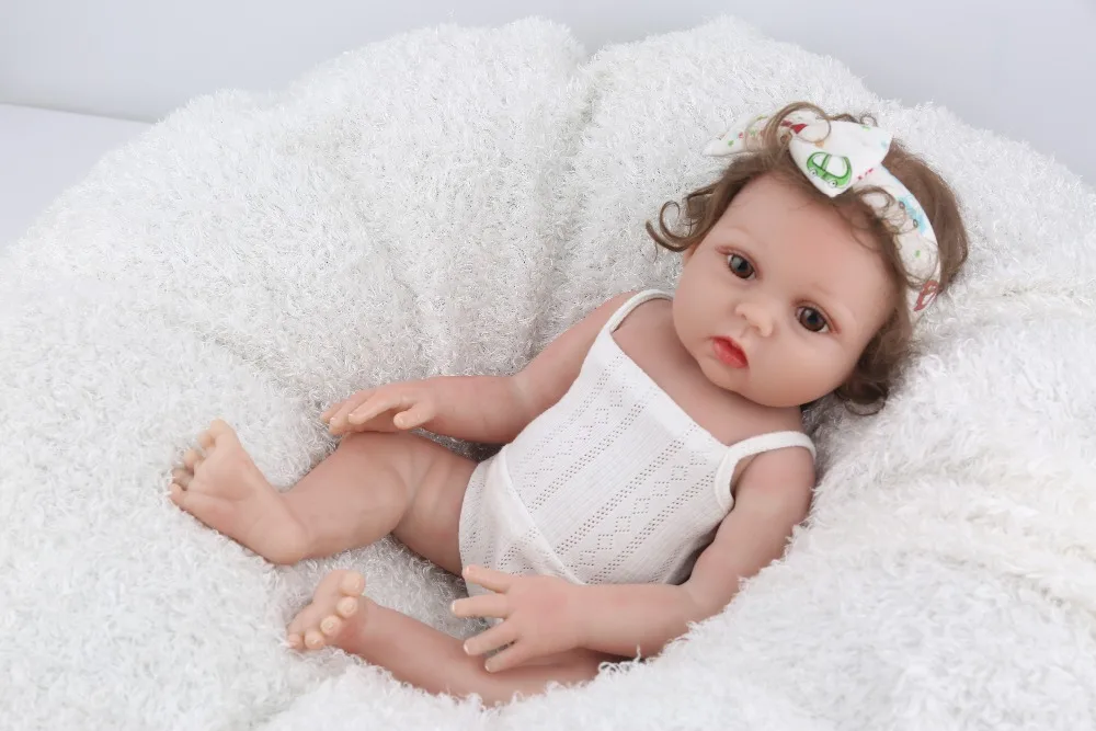 NPKDOLL Reborn Baby 17 дюймов полностью виниловая силиконовая кукла реалистичные детские