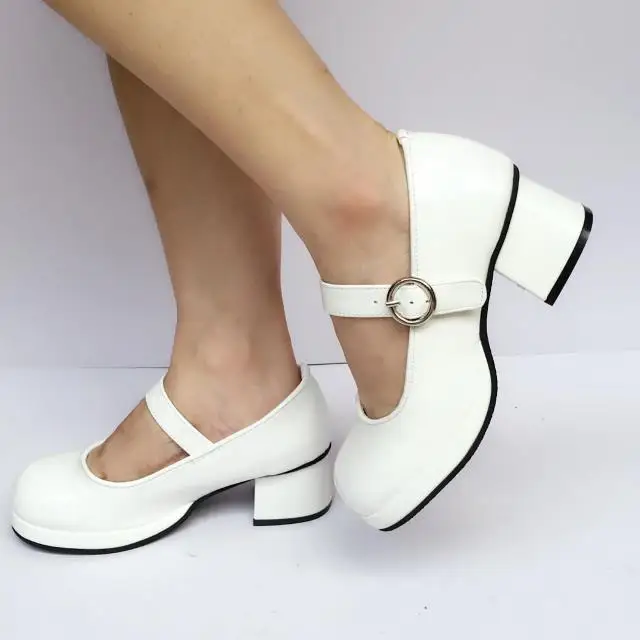 Туфли лодочки в стиле Лолита на каблуке 4 5 см|Женские туфли| |