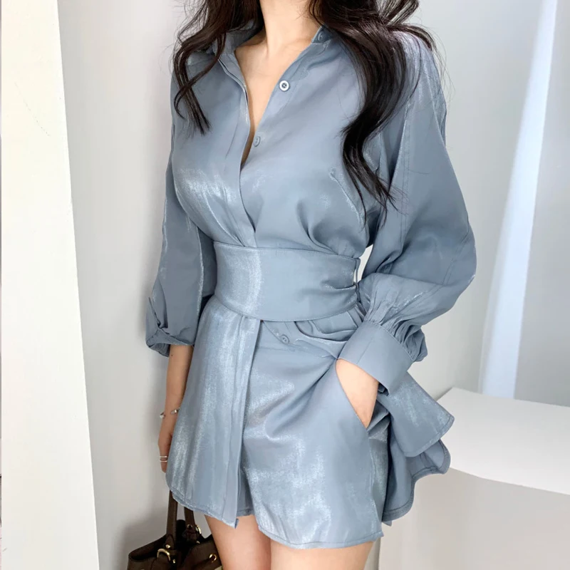 Getвесенний Женский комплект женские брючные комплекты длинная рубашка с