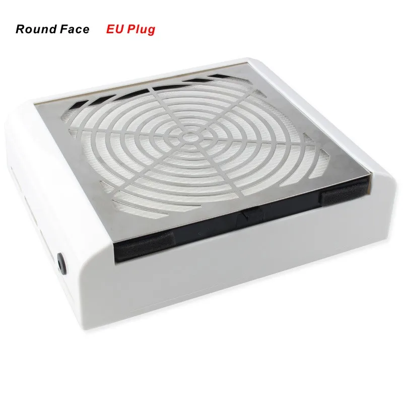 Round face-EU Plug 40 Вт Мощный сборщик пыли для ногтей Вентилятор всасывающая машина пылесос для маникюра пылесборник для ногтей оборудование для маникюра - Цвет: Round face-EU Plug