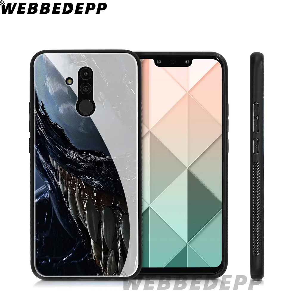 WEBBEDEPP Venom Movie Tempered Glass Case for Huawei Mate 20 P20 P10 P Smart 2019 2018 &amp Honor 10 9 8X 7A Lite Pro |