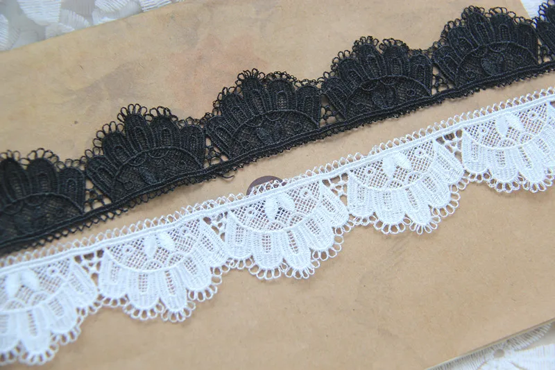 10 yard 4cm 1.57&quot wide ivory/black Crown embroidery lace trim ribbon 954v free ship | Дом и сад