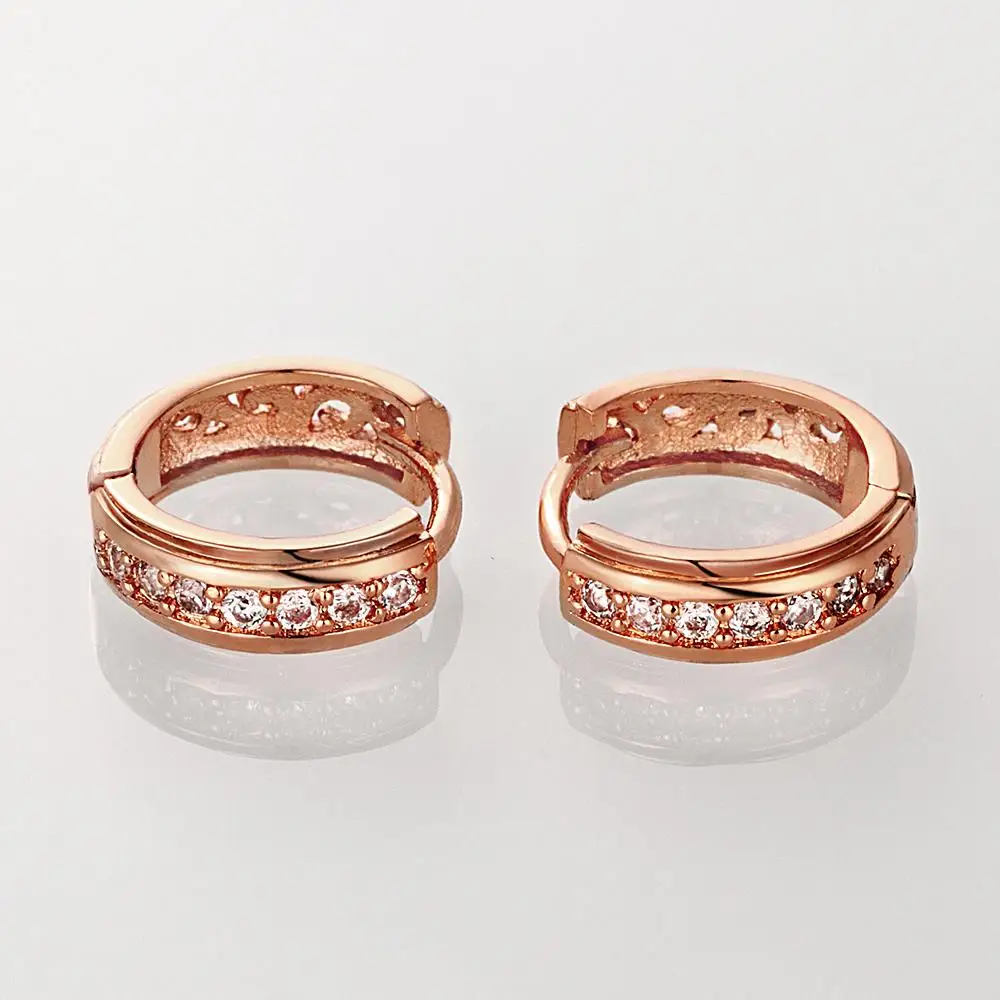 Классического золотого цвета круглые креольские серьги кольца Мода кубического