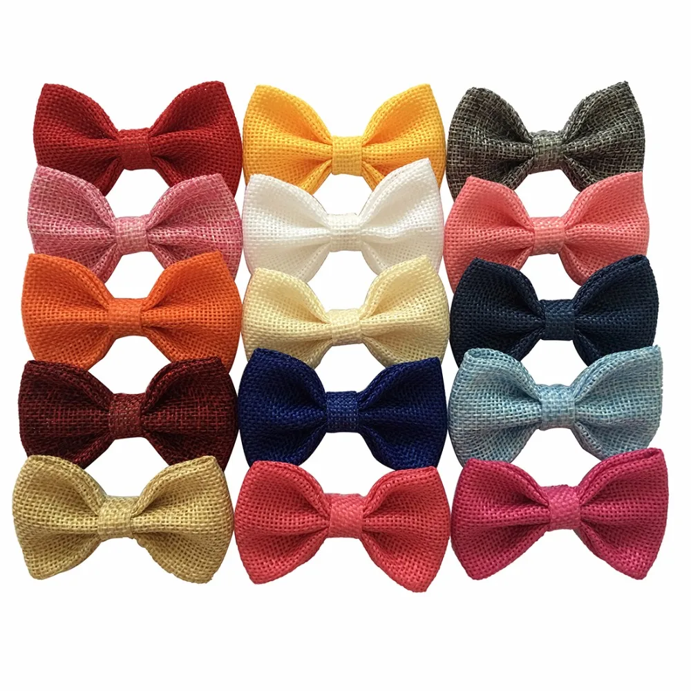 2 8 дюймовые зажимы для волос с бантом из мешковины тканевый бант девочек зажимами
