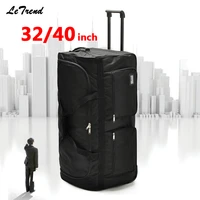 letrend super light rolling luggage ultra large capacity 3240inch travel bag men trolley soft oxford men student trunk suitcase
