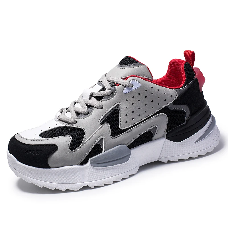 2019 модные кроссовки для мужчин черные бега дышащая сетчатая спортивная обувь