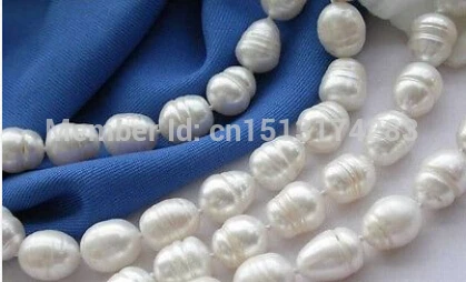 

FREE SHIPPING>>>2ROW 24" 15MM WHITE RICE FW CULTURED PEARL NECKLACE
