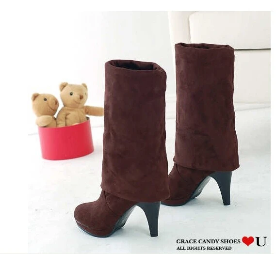 Женские сапоги Прямая поставка новинка 2020 эластичные до колена красные на