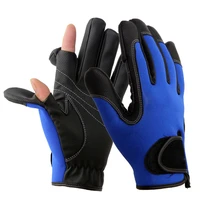 hot selling neoprene fishing gloves 2 slits full finger shooting hiking jigging waterproof winter gloves