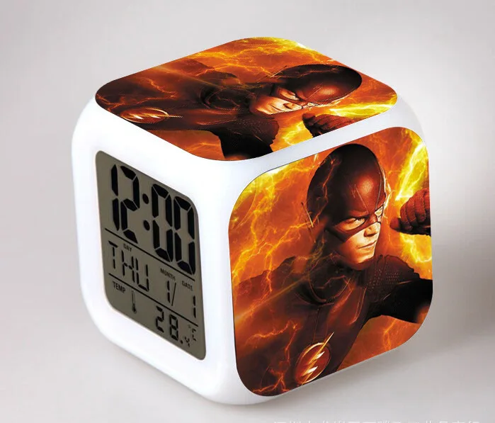 Флэш мультяшный будильник детские игрушки Led reloj будильник, цифровой Электронные часы с будильником Пробуждение свет стол reveil wekker - Цвет: see chart