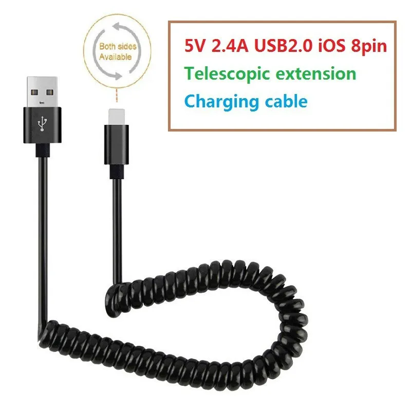ROOTOO 5V 2.4A телескопический удлинитель для iphone кабель зарядного устройства, для Apple iphone 5/6s/7 Plus/8/X/ipad mini/XR/XS MAX/XS кабель